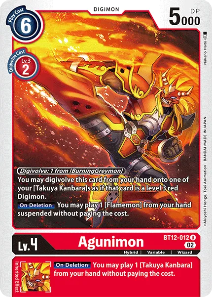 Agunimon &mdash; Digimon Card Game card