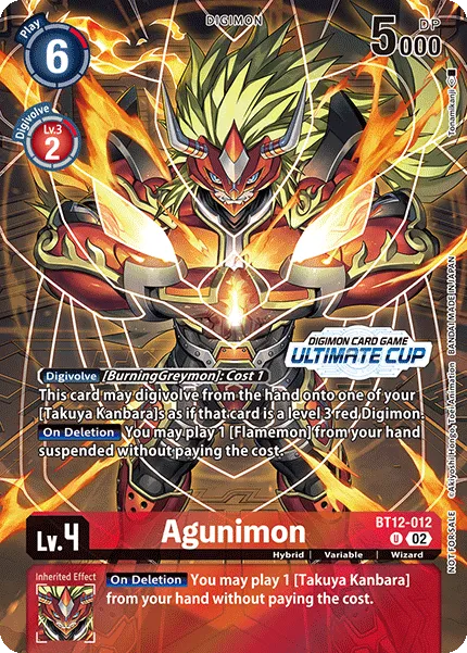 Agunimon &mdash; Digimon Card Game card