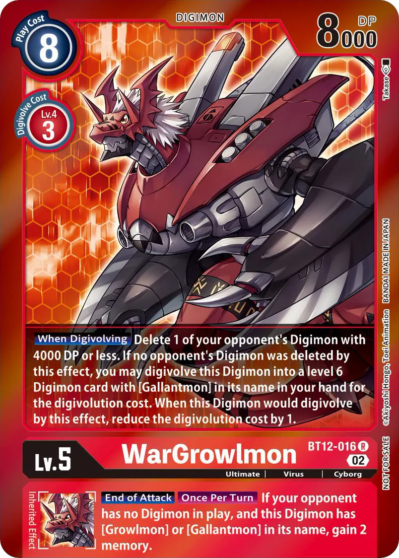 WarGrowlmon &mdash; Digimon Card Game card