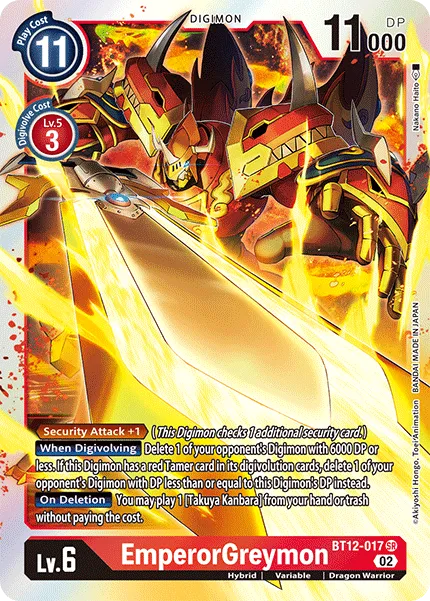 EmperorGreymon &mdash; Digimon Card Game card
