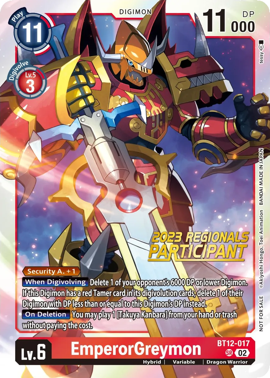 EmperorGreymon &mdash; Digimon Card Game card