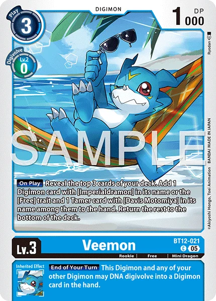 Veemon &mdash; Digimon Card Game card