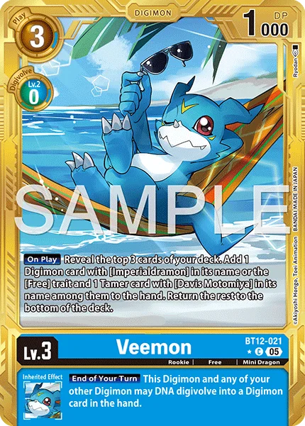 Veemon &mdash; Digimon Card Game card