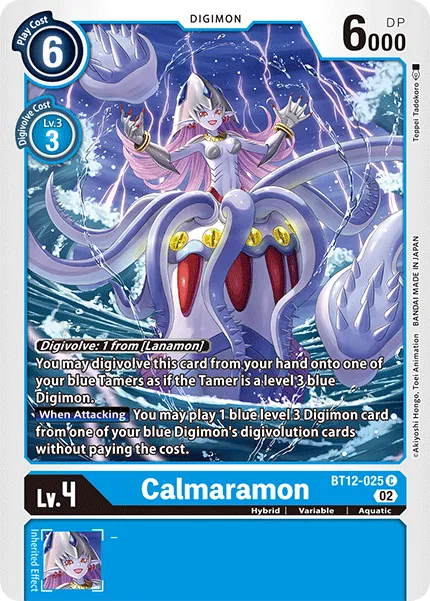 Calmaramon &mdash; Digimon Card Game card