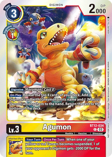 Agumon &mdash; Digimon Card Game card