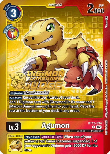 Agumon &mdash; Digimon Card Game card