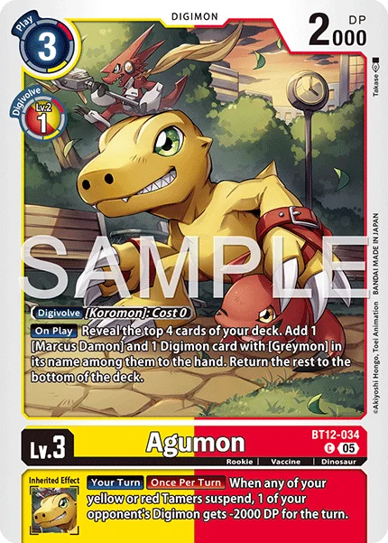 Agumon &mdash; Digimon Card Game card