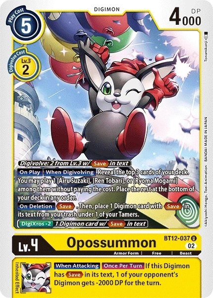 Opossummon &mdash; Digimon Card Game card
