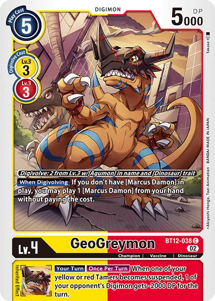 GeoGreymon &mdash; Digimon Card Game card