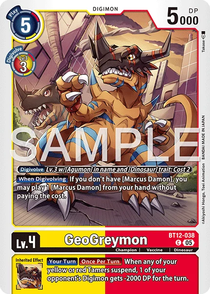 GeoGreymon &mdash; Digimon Card Game card