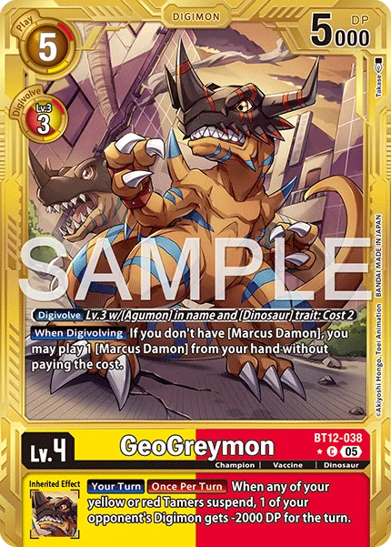 GeoGreymon &mdash; Digimon Card Game card