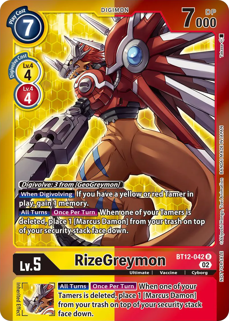 RizeGreymon &mdash; Digimon Card Game card