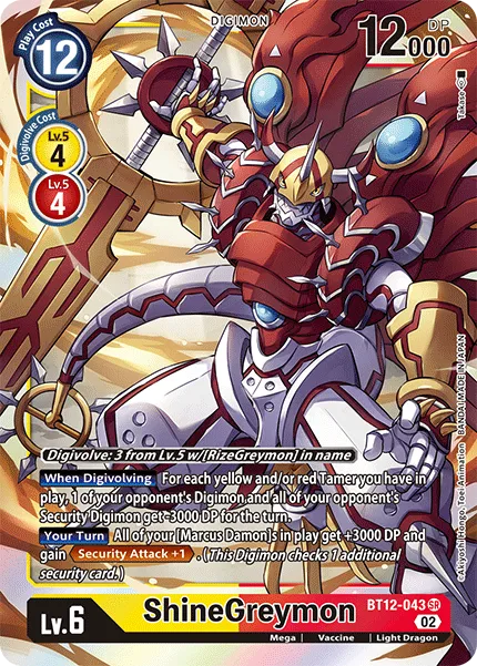 ShineGreymon &mdash; Digimon Card Game card