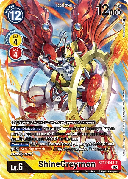 ShineGreymon &mdash; Digimon Card Game card