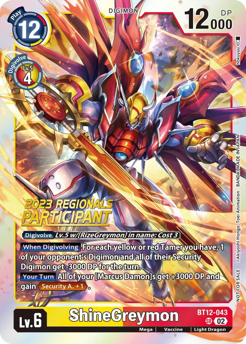 ShineGreymon &mdash; Digimon Card Game card