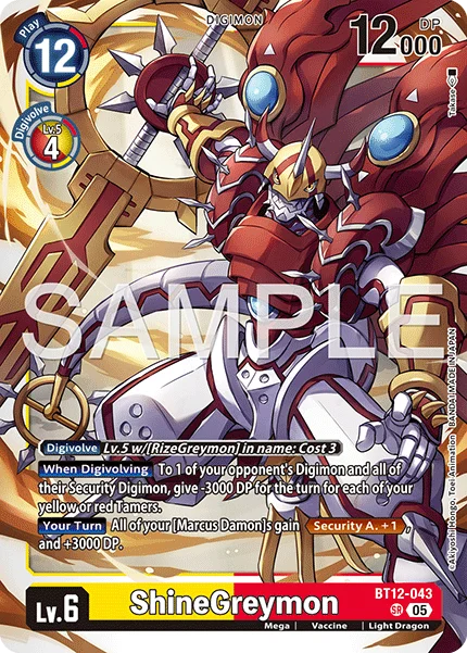ShineGreymon &mdash; Digimon Card Game card