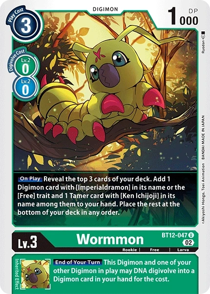 Wormmon &mdash; Digimon Card Game card