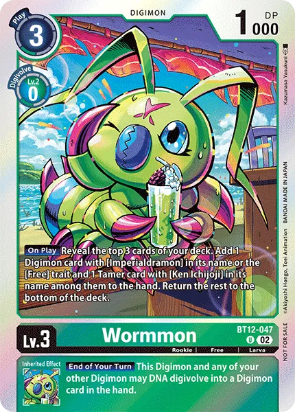 Wormmon &mdash; Digimon Card Game card