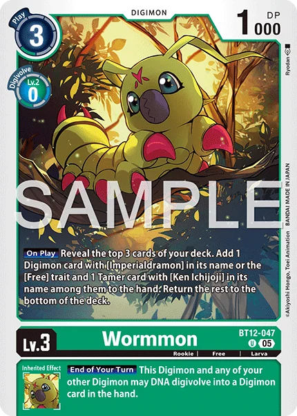 Wormmon &mdash; Digimon Card Game card