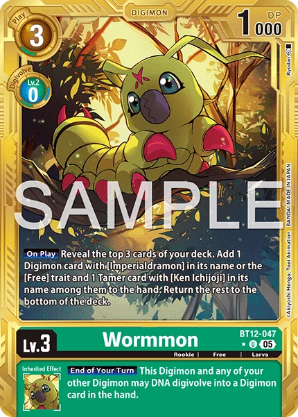 Wormmon &mdash; Digimon Card Game card