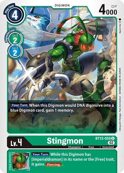 Stingmon &mdash; Digimon Card Game card