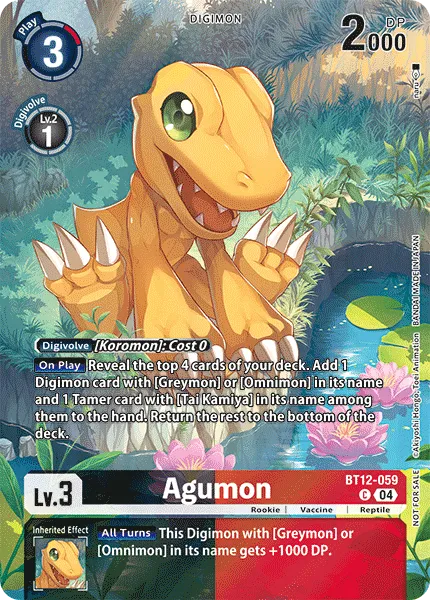 Agumon &mdash; Digimon Card Game card