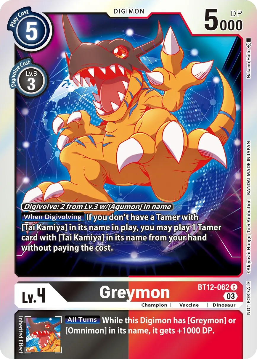 Greymon &mdash; Digimon Card Game card