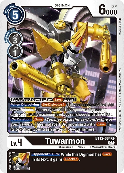 Tuwarmon &mdash; Digimon Card Game card