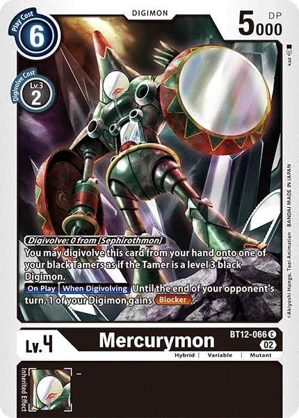 Mercurymon &mdash; Digimon Card Game card