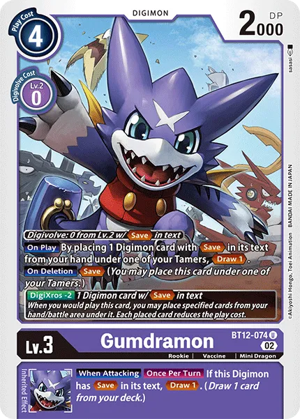 Gumdramon &mdash; Digimon Card Game card