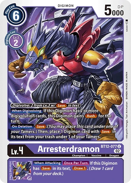 Arresterdramon &mdash; Digimon Card Game card