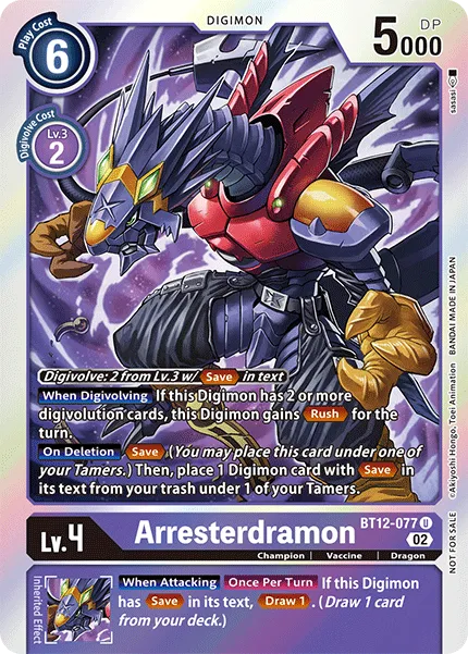Arresterdramon &mdash; Digimon Card Game card