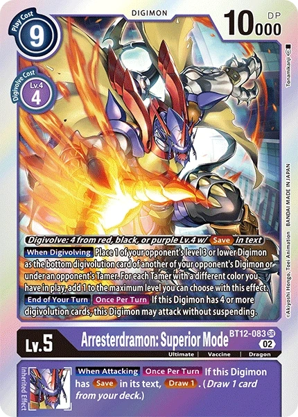 Arresterdramon: Superior Mode &mdash; Digimon Card Game card