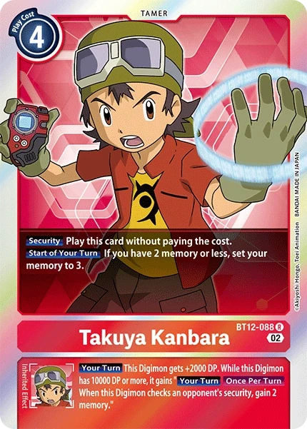 Takuya Kanbara &mdash; Digimon Card Game card