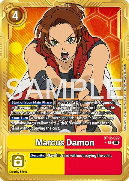 Marcus Damon &mdash; Digimon Card Game card