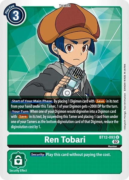 Ren Tobari &mdash; Digimon Card Game card