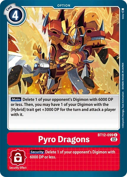 Pyro Dragons &mdash; Digimon Card Game card