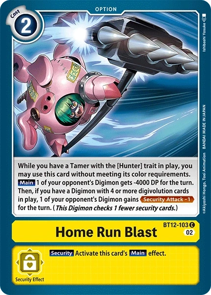 Home Run Blast &mdash; Digimon Card Game card