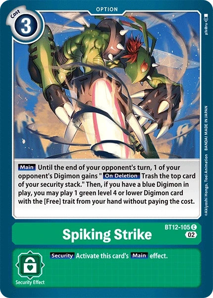 Spiking Strike &mdash; Digimon Card Game card