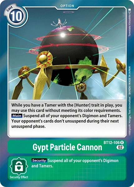 Gypt Particle Cannon &mdash; Digimon Card Game card