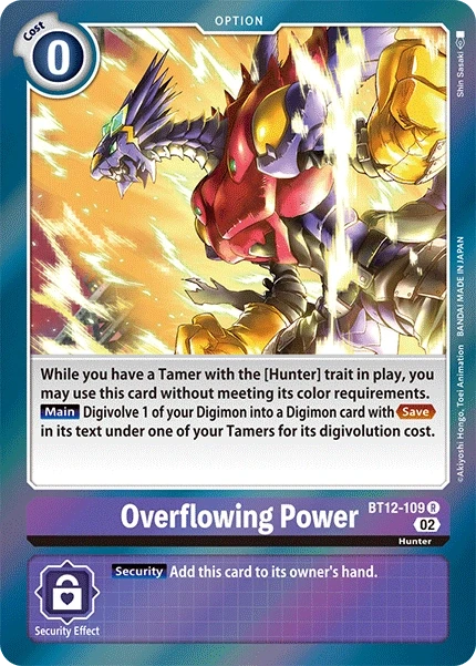 Overflowing Power &mdash; Digimon Card Game card