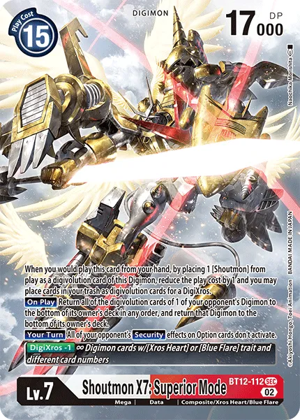 Shoutmon X7: Superior Mode &mdash; Digimon Card Game card