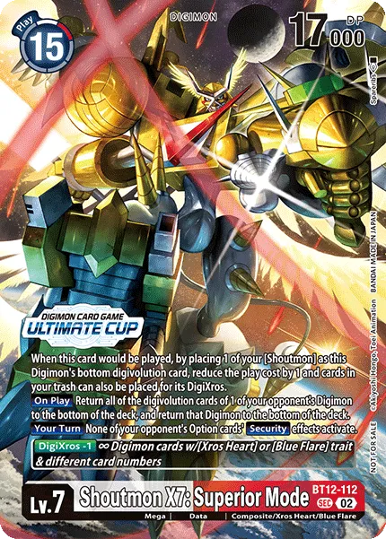 Shoutmon X7: Superior Mode &mdash; Digimon Card Game card