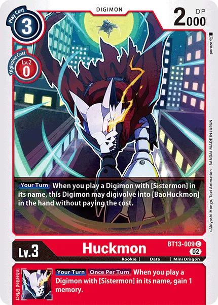 Huckmon &mdash; Digimon Card Game card