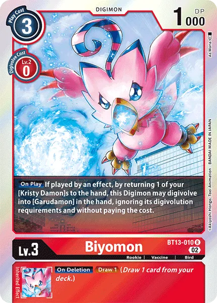 Biyomon &mdash; Digimon Card Game card