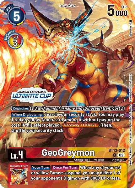 GeoGreymon &mdash; Digimon Card Game card