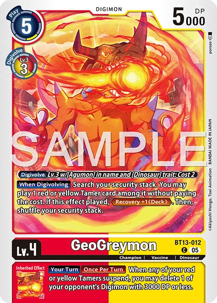 GeoGreymon &mdash; Digimon Card Game card