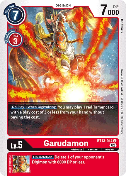 Garudamon &mdash; Digimon Card Game card