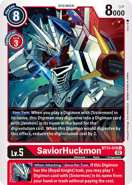 SaviorHuckmon &mdash; Digimon Card Game card