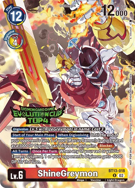 ShineGreymon &mdash; Digimon Card Game card